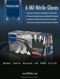 Black nitrile gloves box