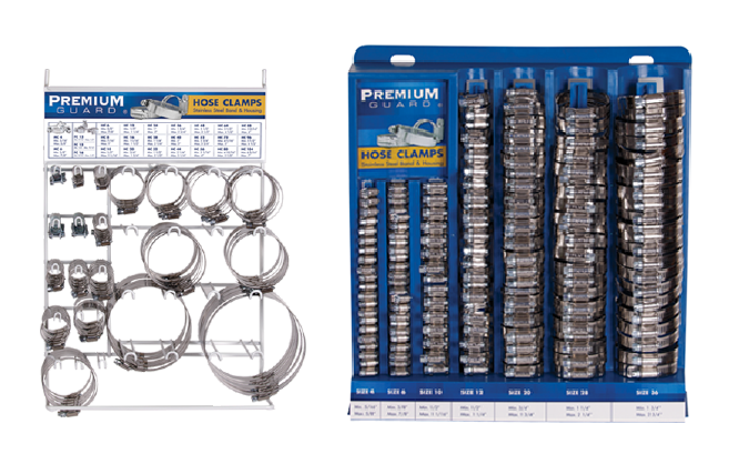 premium guard hose clamp displays
